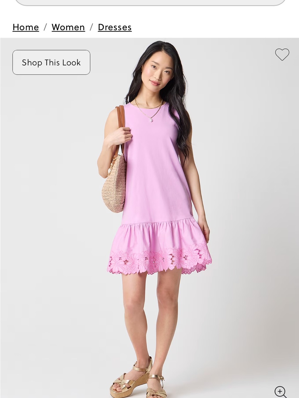 J. Crew Mixed Media Eyelet Shift Dress